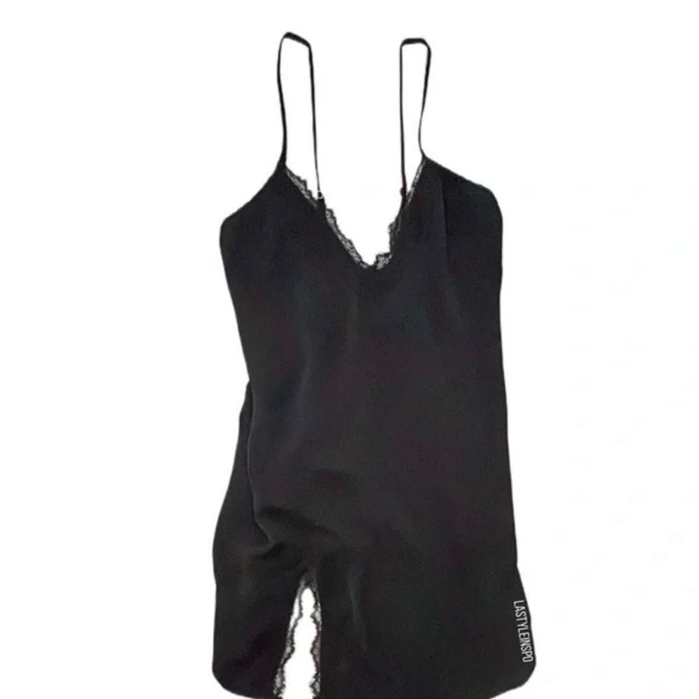 Elegant Black Lace Slip Dress